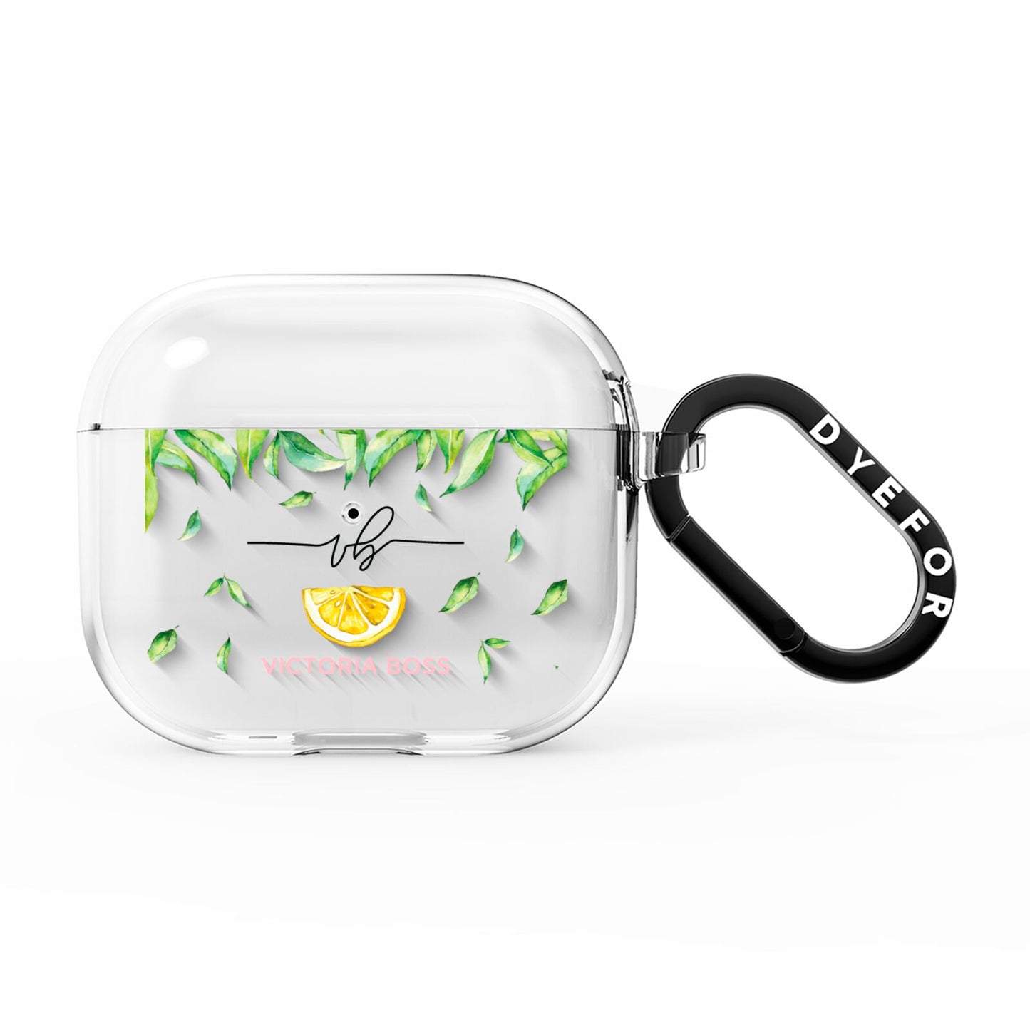 Personalised Lemon Wedge AirPods Clear Case 3rd Gen