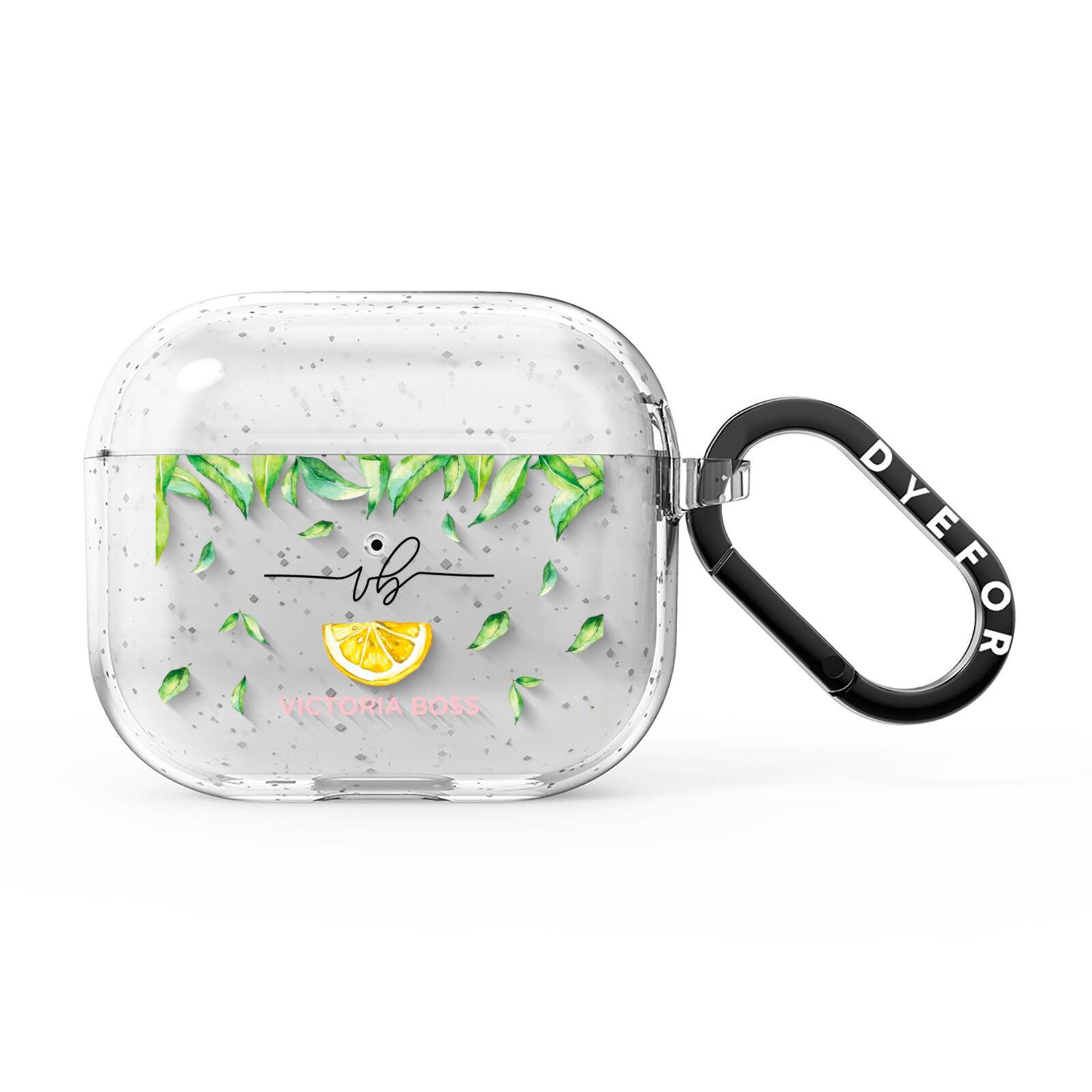 Personalised Lemon Wedge AirPods Glitter Case 3rd Gen
