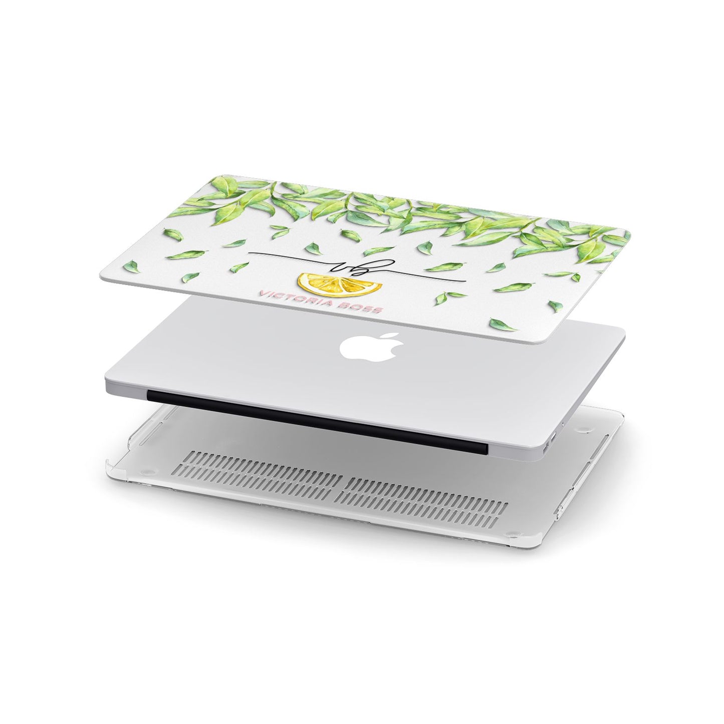 Personalised Lemon Wedge Apple MacBook Case in Detail