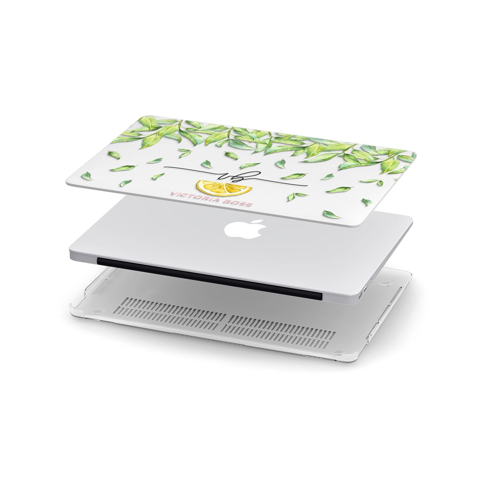 Personalised Lemon Wedge Apple MacBook Case in Detail