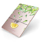 Personalised Lemon Wedge Apple iPad Case on Rose Gold iPad Side View