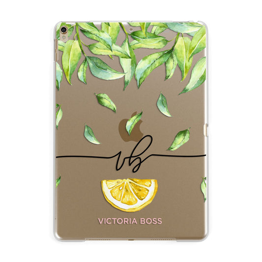 Personalised Lemon Wedge Apple iPad Gold Case