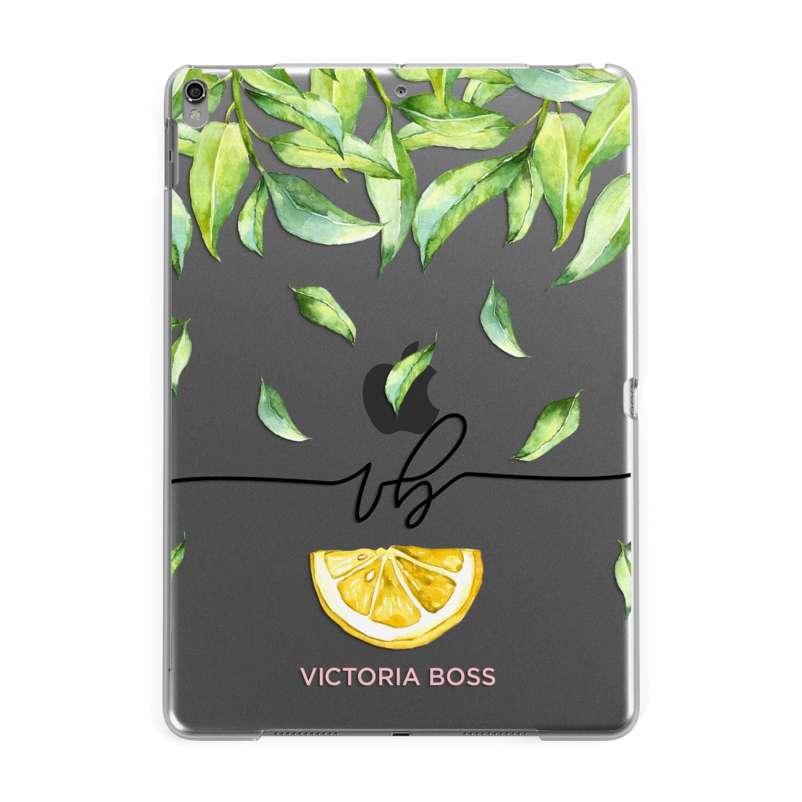 Personalised Lemon Wedge Apple iPad Grey Case