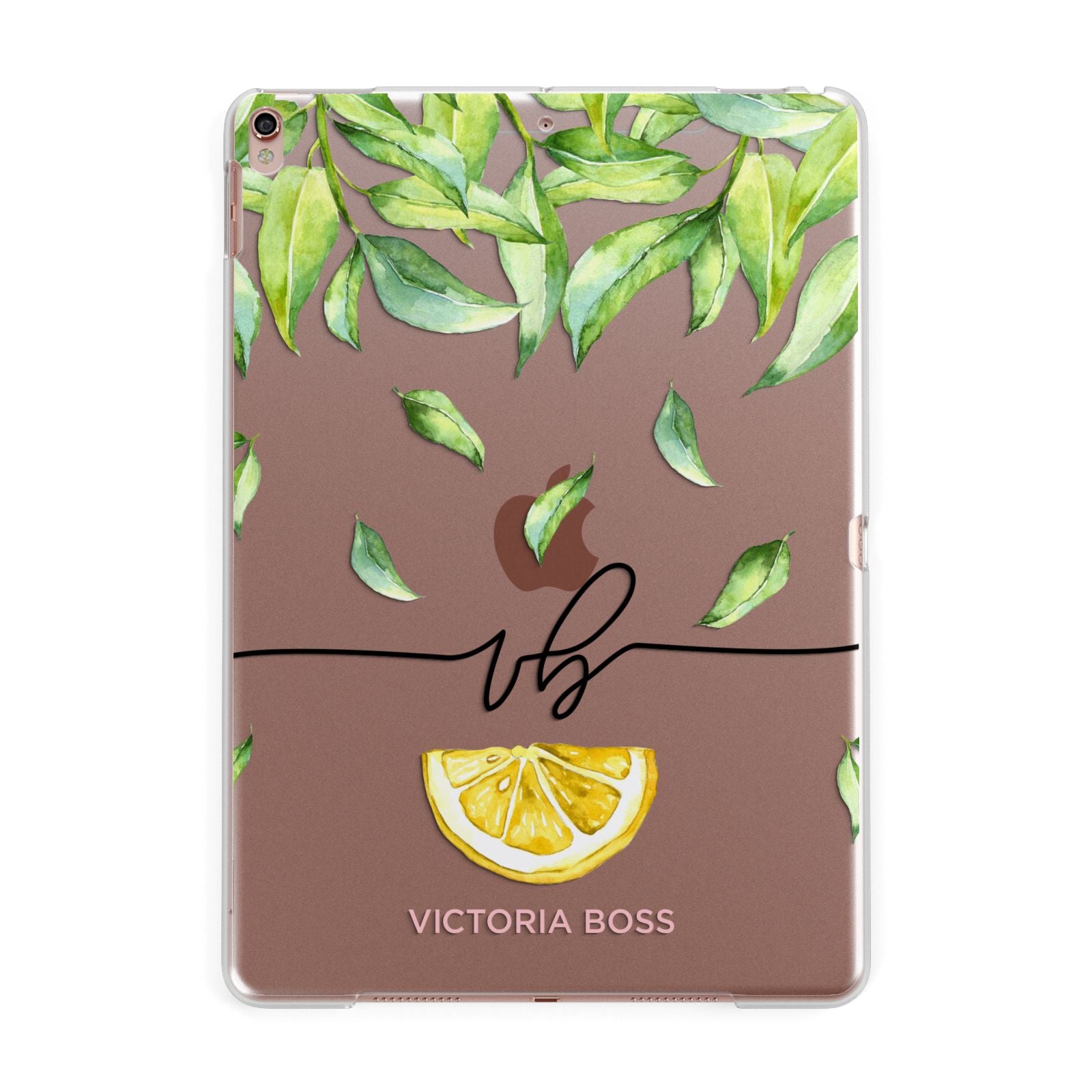 Personalised Lemon Wedge Apple iPad Rose Gold Case