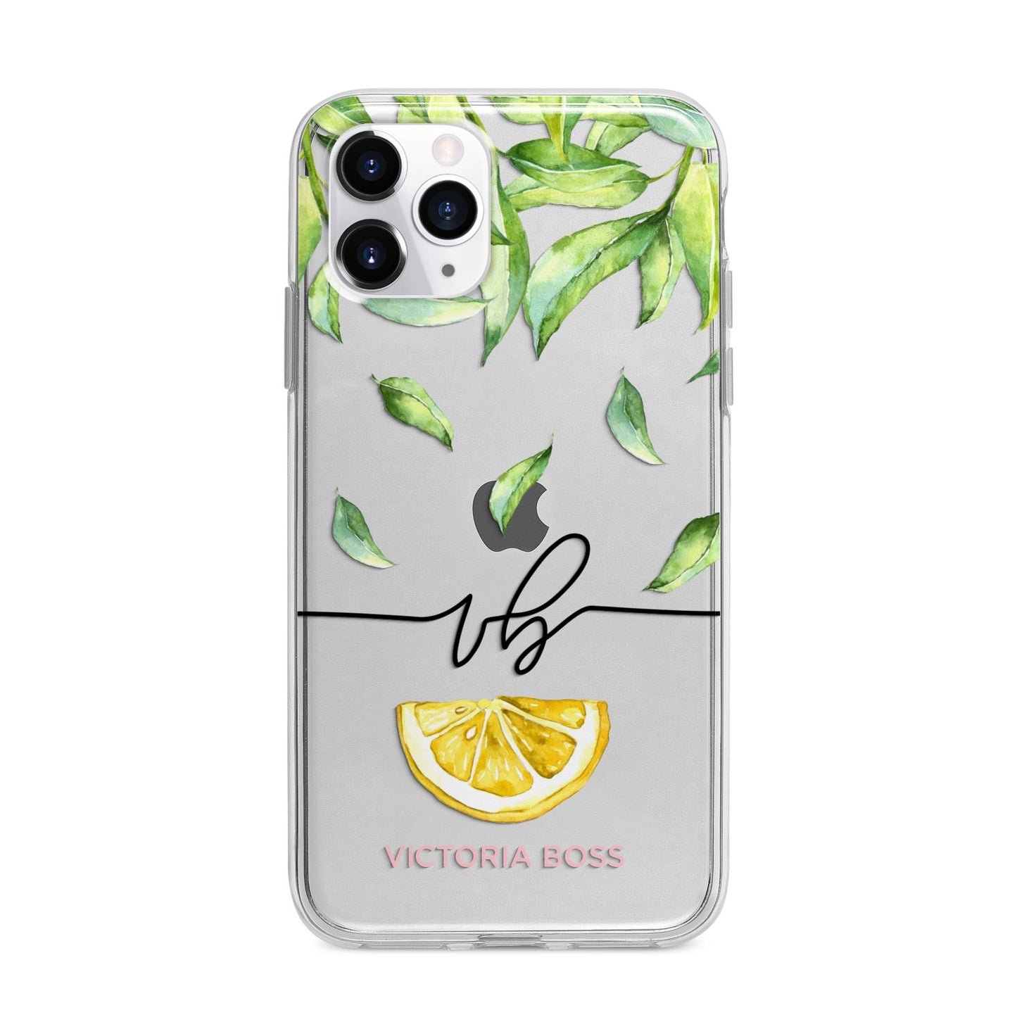 Personalised Lemon Wedge Apple iPhone 11 Pro Max in Silver with Bumper Case