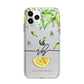 Personalised Lemon Wedge Apple iPhone 11 Pro in Silver with Bumper Case
