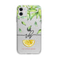 Personalised Lemon Wedge Apple iPhone 11 in White with Bumper Case