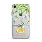 Personalised Lemon Wedge Apple iPhone XR Impact Case White Edge on Silver Phone