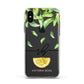 Personalised Lemon Wedge Apple iPhone Xs Impact Case White Edge on Black Phone