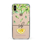Personalised Lemon Wedge Apple iPhone Xs Max Impact Case Black Edge on Gold Phone