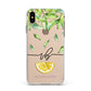 Personalised Lemon Wedge Apple iPhone Xs Max Impact Case White Edge on Gold Phone