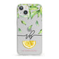 Personalised Lemon Wedge iPhone 13 Clear Bumper Case