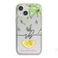 Personalised Lemon Wedge iPhone 13 Mini TPU Impact Case with White Edges
