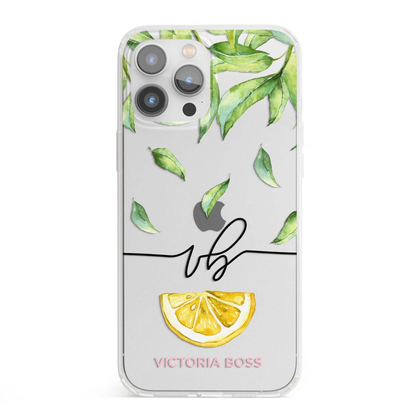 Personalised Lemon Wedge iPhone 13 Pro Max Clear Bumper Case