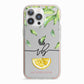 Personalised Lemon Wedge iPhone 13 Pro TPU Impact Case with Pink Edges