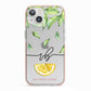 Personalised Lemon Wedge iPhone 13 TPU Impact Case with Pink Edges