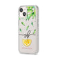 Personalised Lemon Wedge iPhone 14 Clear Tough Case Starlight Angled Image