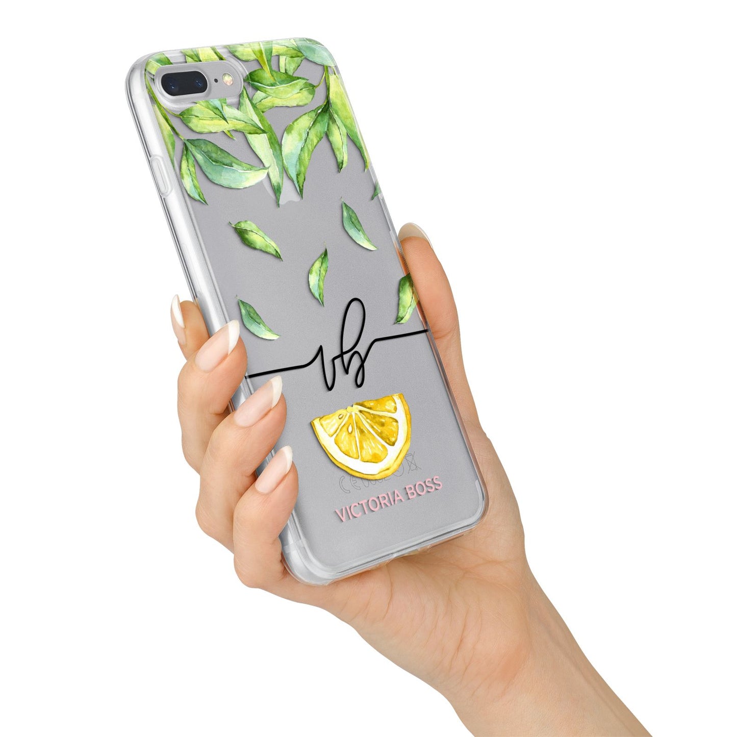 Personalised Lemon Wedge iPhone 7 Plus Bumper Case on Silver iPhone Alternative Image