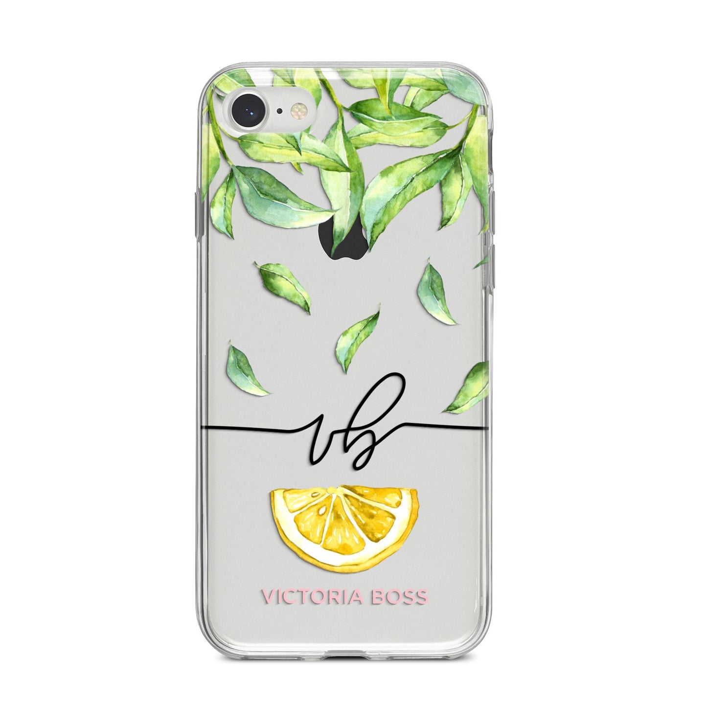 Personalised Lemon Wedge iPhone 8 Bumper Case on Silver iPhone
