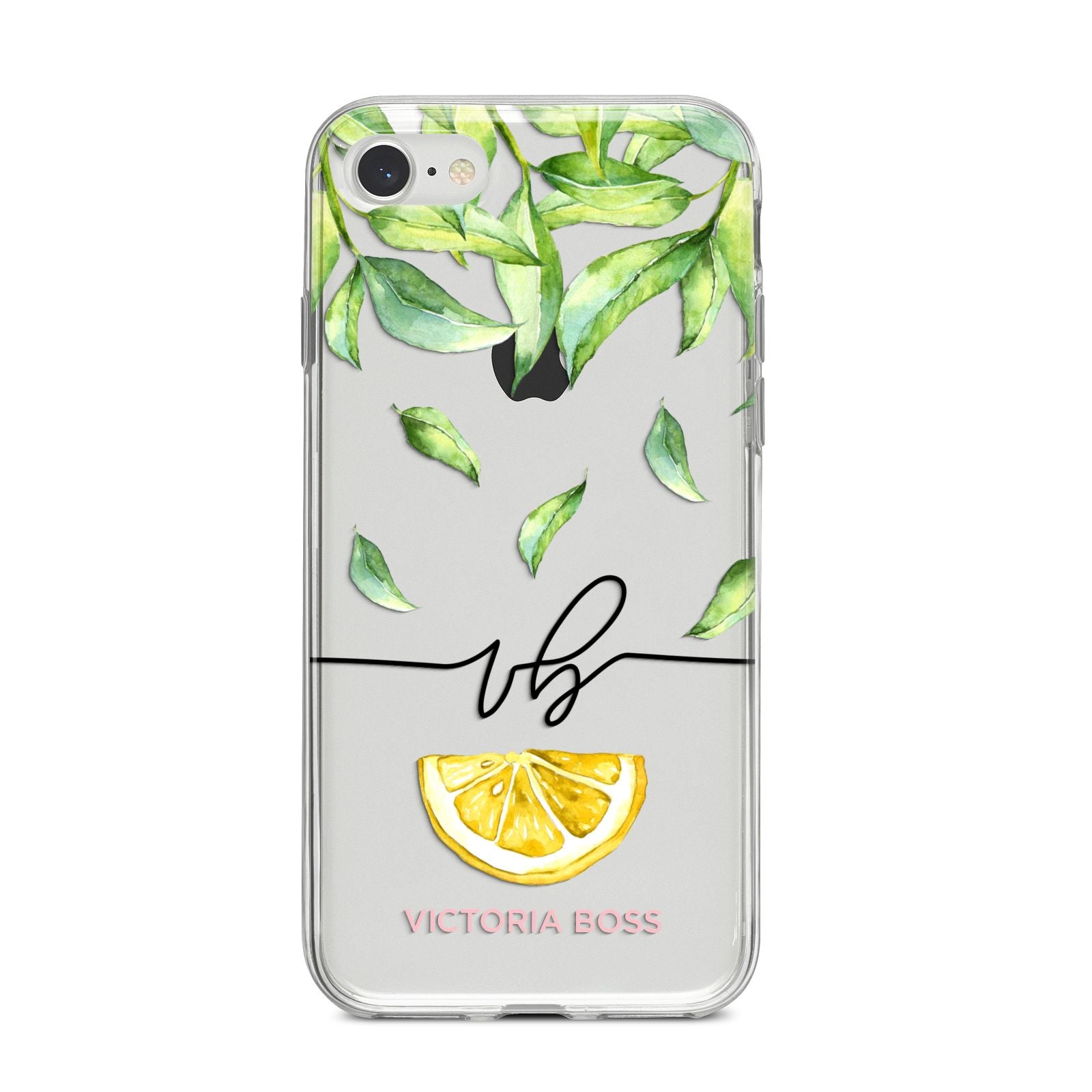 Personalised Lemon Wedge iPhone 8 Bumper Case on Silver iPhone