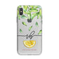 Personalised Lemon Wedge iPhone X Bumper Case on Silver iPhone Alternative Image 1