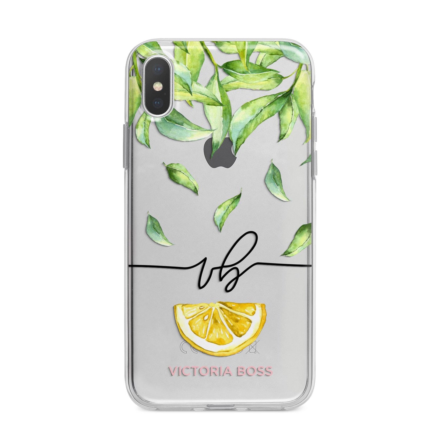 Personalised Lemon Wedge iPhone X Bumper Case on Silver iPhone Alternative Image 1