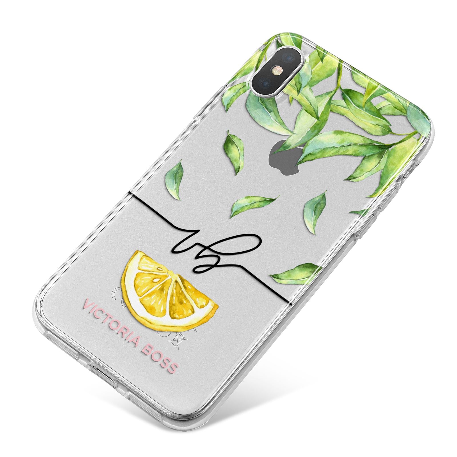 Personalised Lemon Wedge iPhone X Bumper Case on Silver iPhone