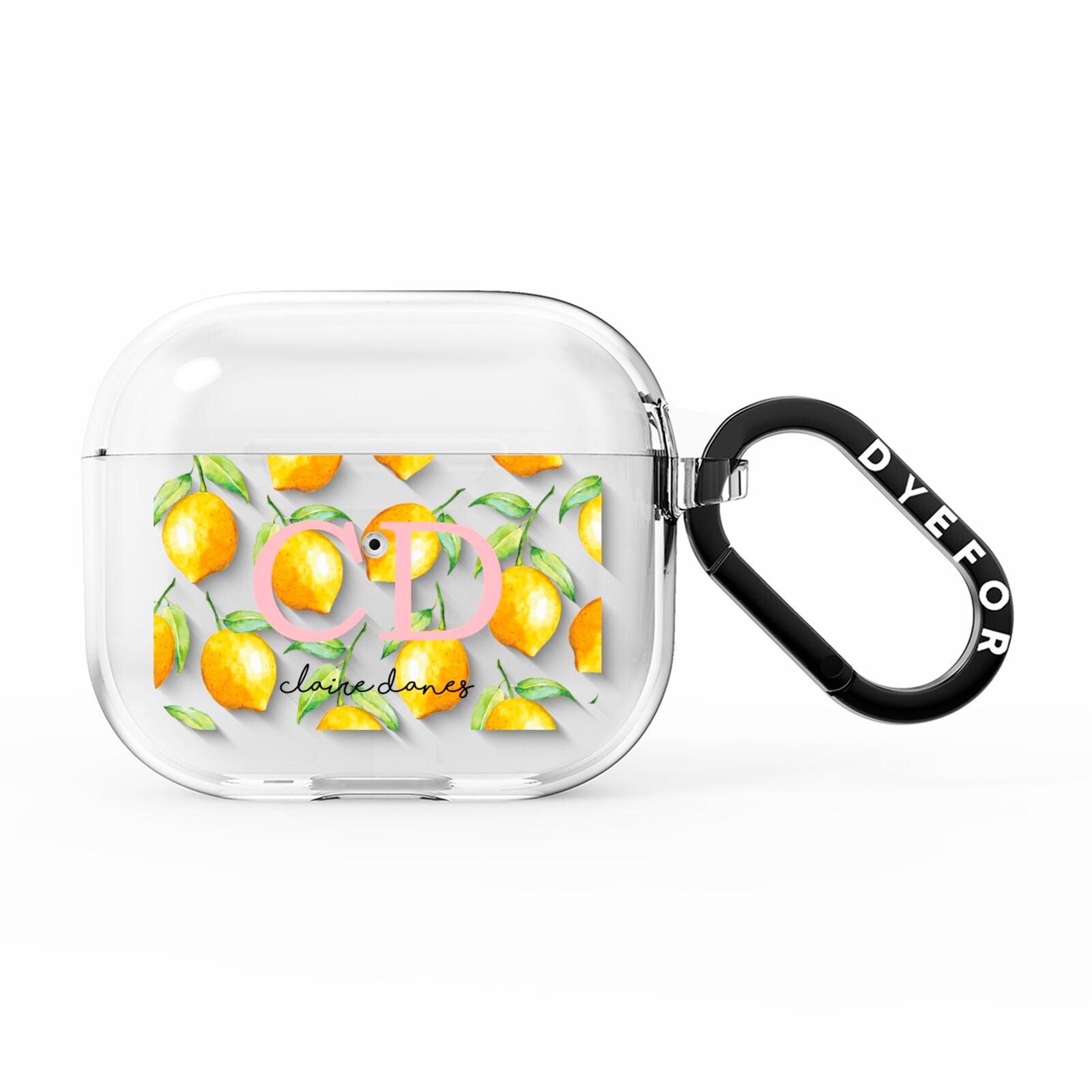Personalised Lemons AirPods Clear Case 3rd Gen