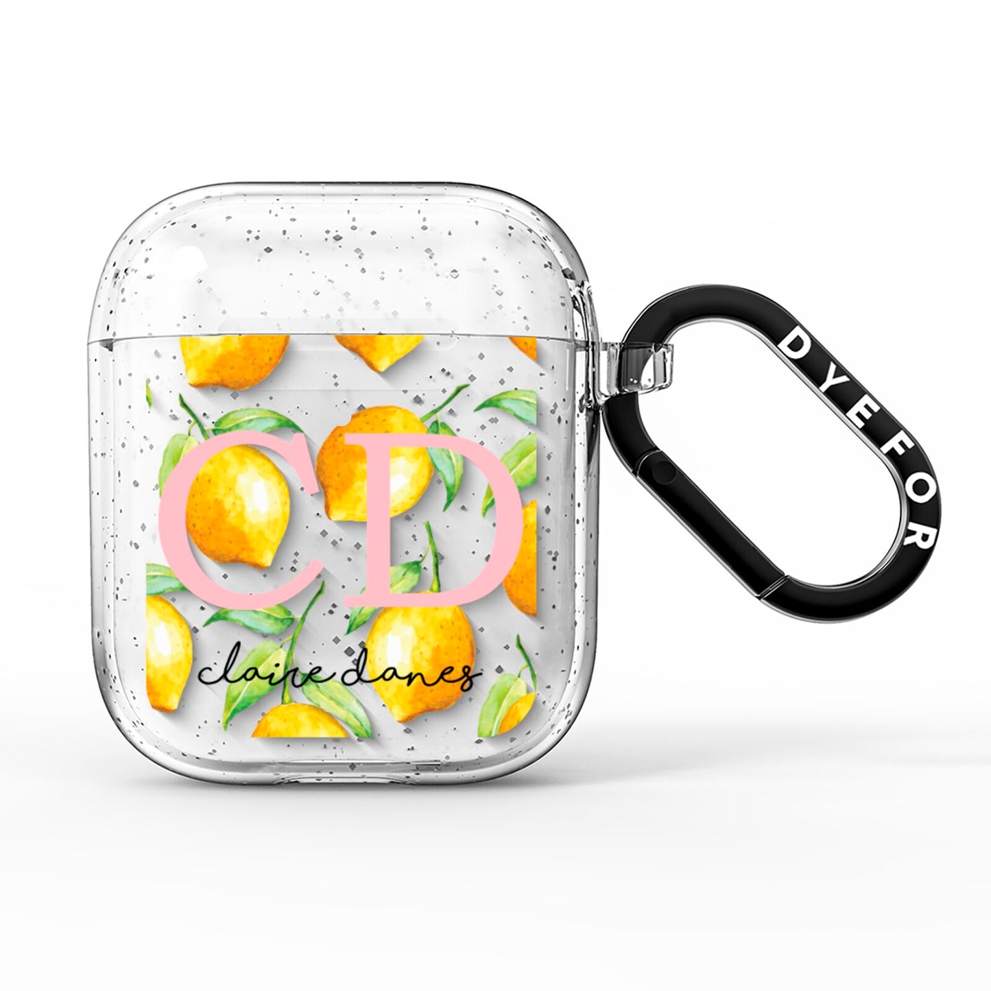 Personalised Lemons AirPods Glitter Case