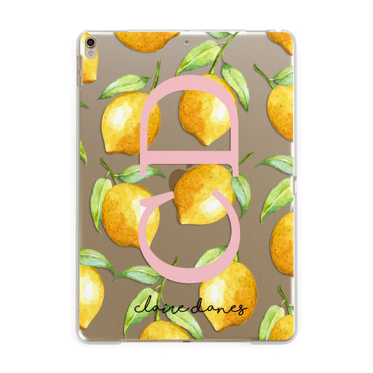 Personalised Lemons Apple iPad Gold Case