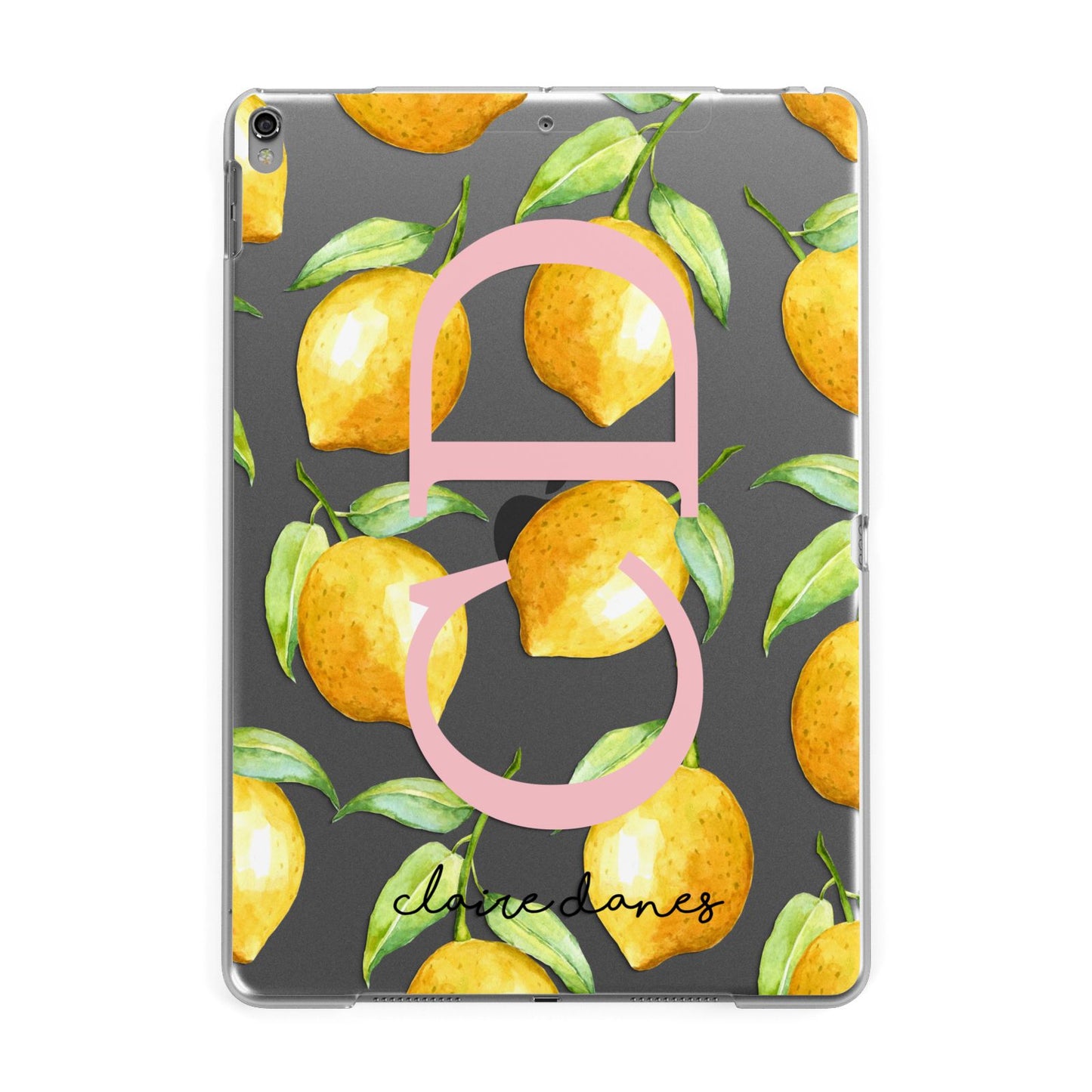 Personalised Lemons Apple iPad Grey Case