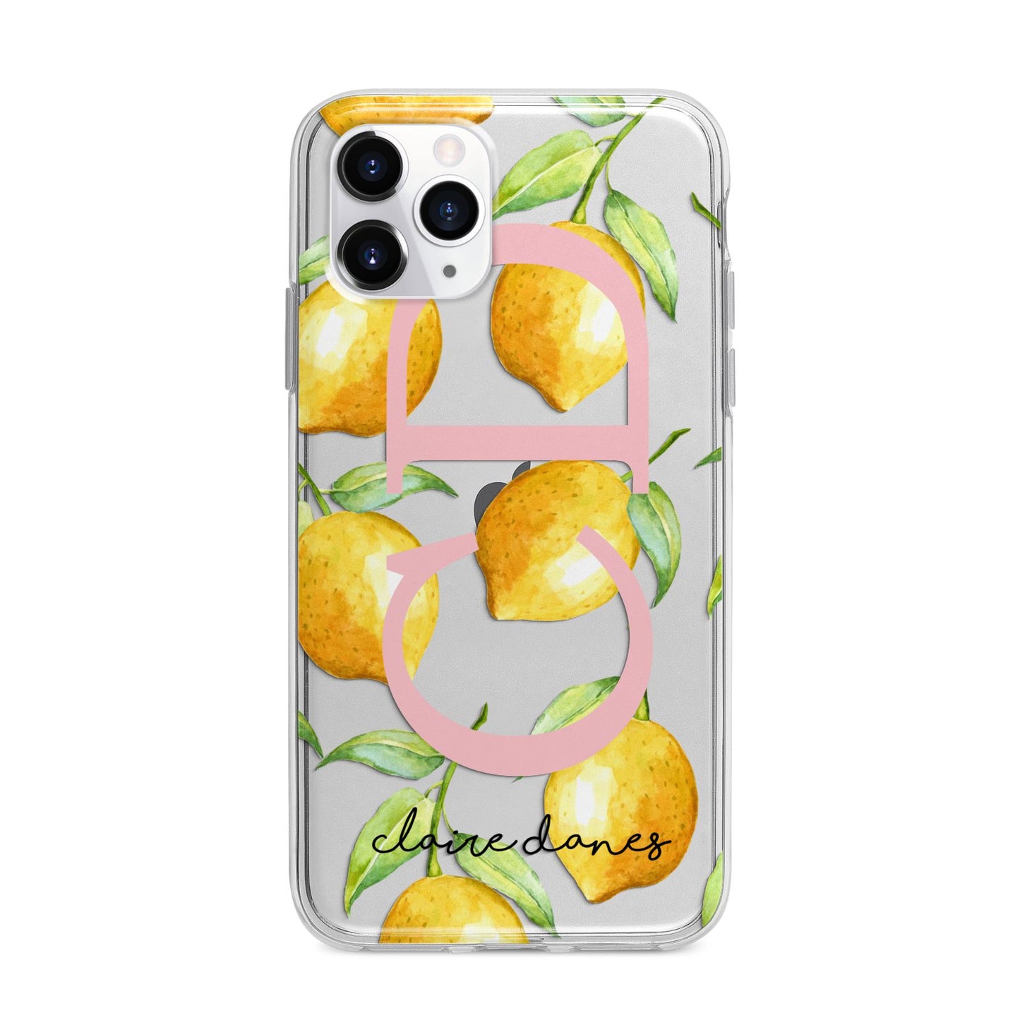 Personalised Lemons Apple iPhone 11 Pro Max in Silver with Bumper Case