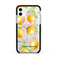Personalised Lemons Apple iPhone 11 in White with Black Impact Case