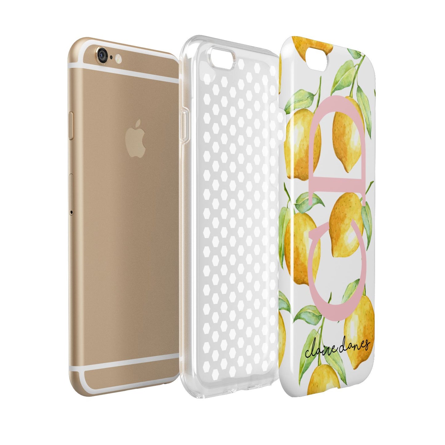 Personalised Lemons Apple iPhone 6 3D Tough Case Expanded view