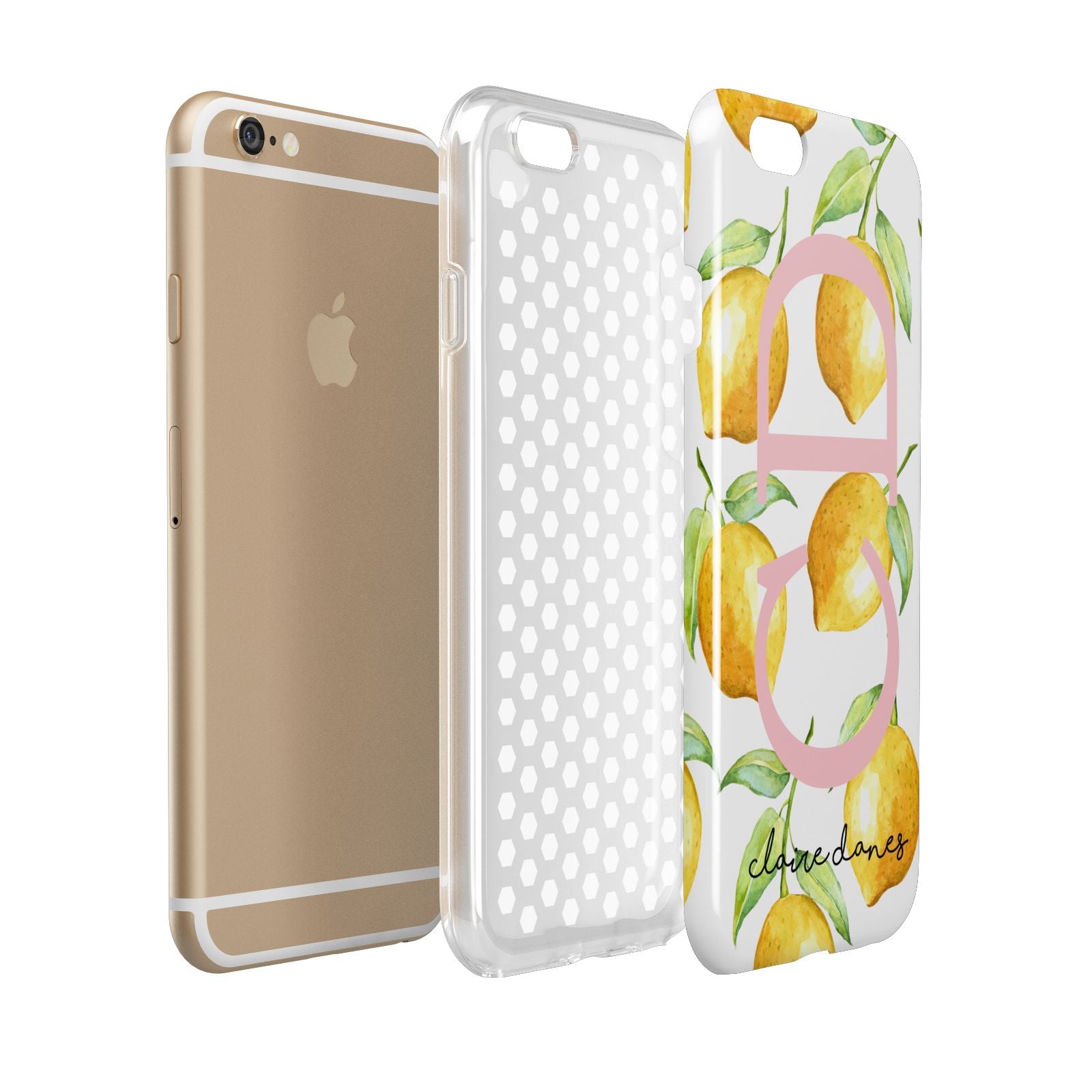Personalised Lemons Apple iPhone 6 3D Tough Case Expanded view