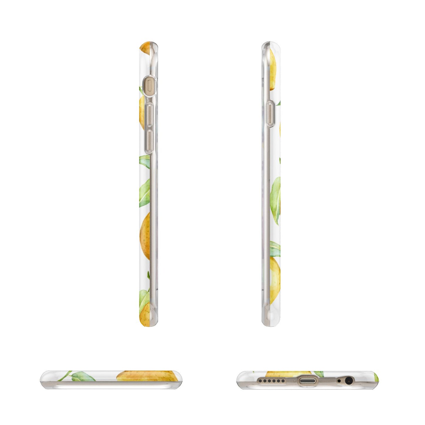 Personalised Lemons Apple iPhone 6 3D Wrap Tough Case Alternative Image Angles