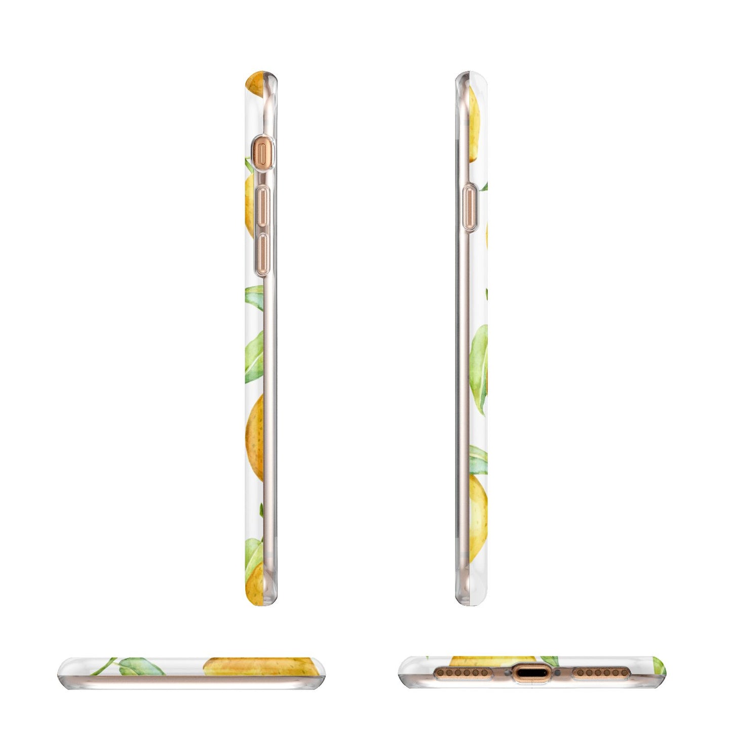 Personalised Lemons Apple iPhone 7 8 3D Wrap Tough Case Alternative Image Angles
