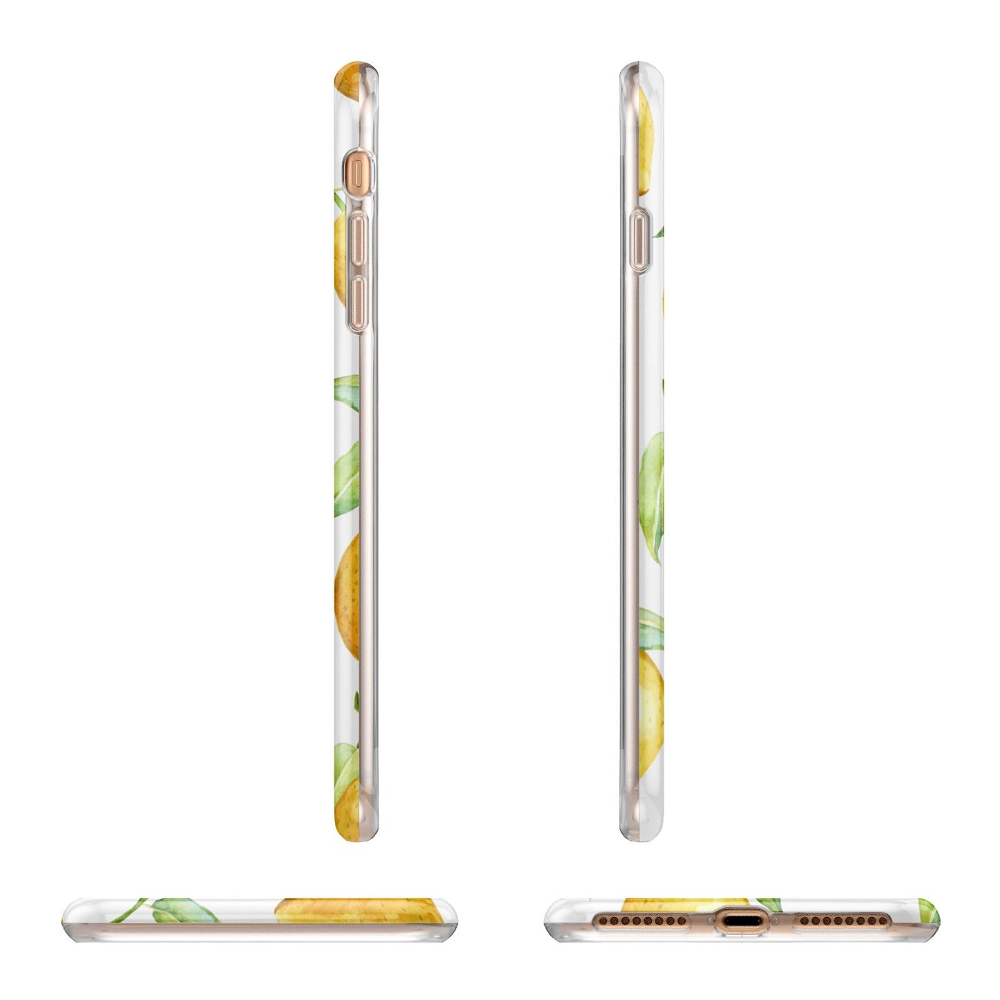 Personalised Lemons Apple iPhone 7 8 Plus 3D Wrap Tough Case Alternative Image Angles