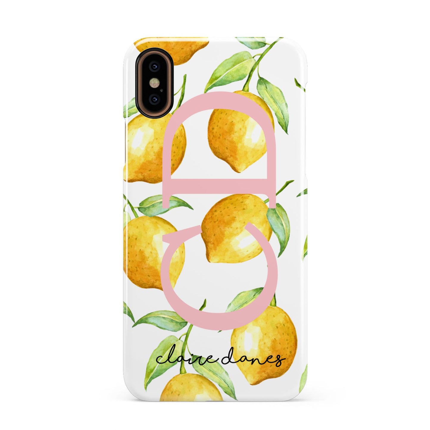 Personalised Lemons Apple iPhone XS 3D Snap Case