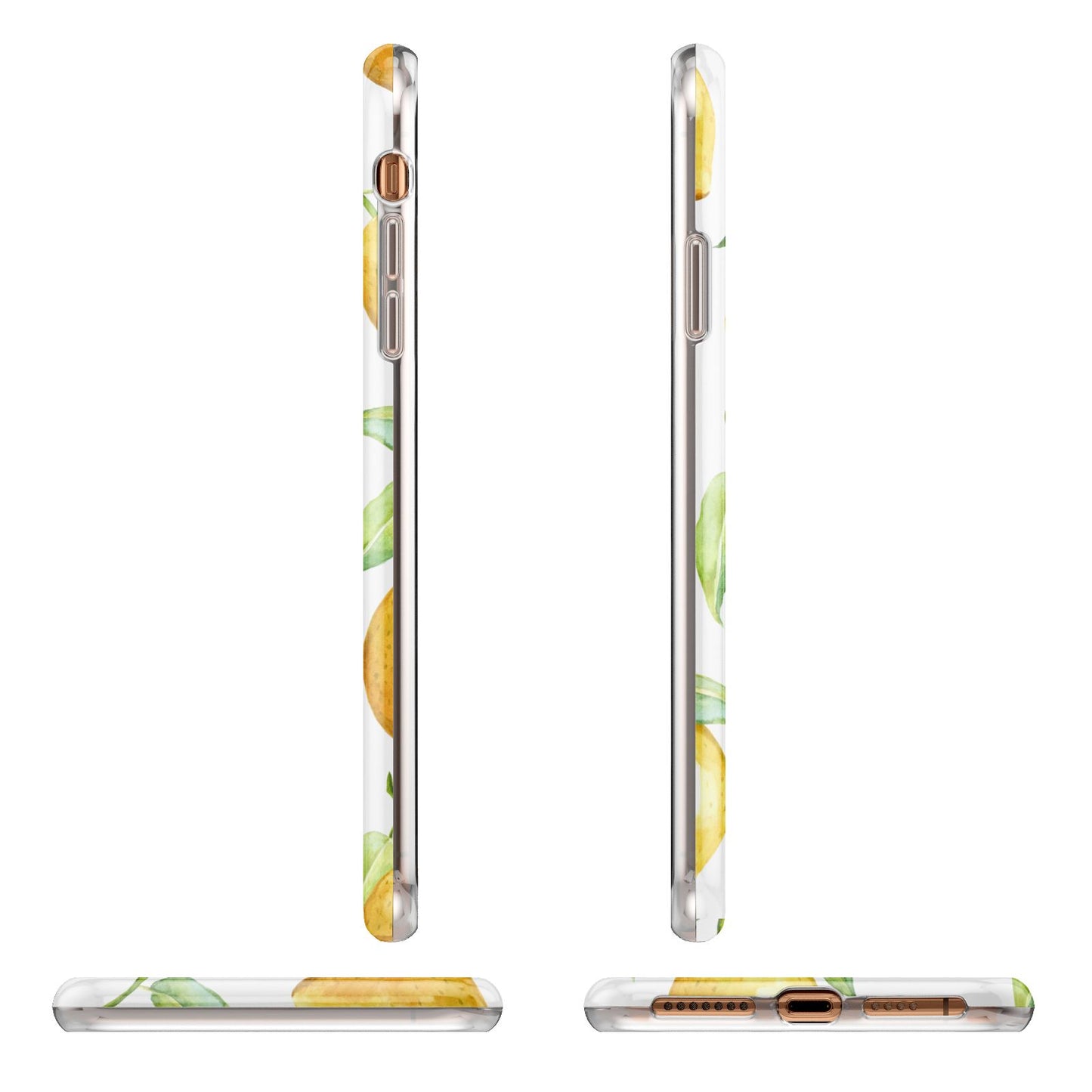 Personalised Lemons Apple iPhone XS Max 3D Wrap Tough Case Alternative Image Angles