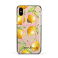 Personalised Lemons Apple iPhone Xs Impact Case Black Edge on Gold Phone