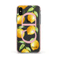 Personalised Lemons Apple iPhone Xs Impact Case Pink Edge on Black Phone