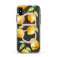 Personalised Lemons Apple iPhone Xs Impact Case White Edge on Black Phone