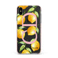Personalised Lemons Apple iPhone Xs Max Impact Case Pink Edge on Black Phone