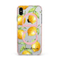 Personalised Lemons Apple iPhone Xs Max Impact Case Pink Edge on Silver Phone