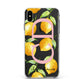 Personalised Lemons Apple iPhone Xs Max Impact Case White Edge on Black Phone