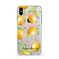 Personalised Lemons Apple iPhone Xs Max Impact Case White Edge on Silver Phone
