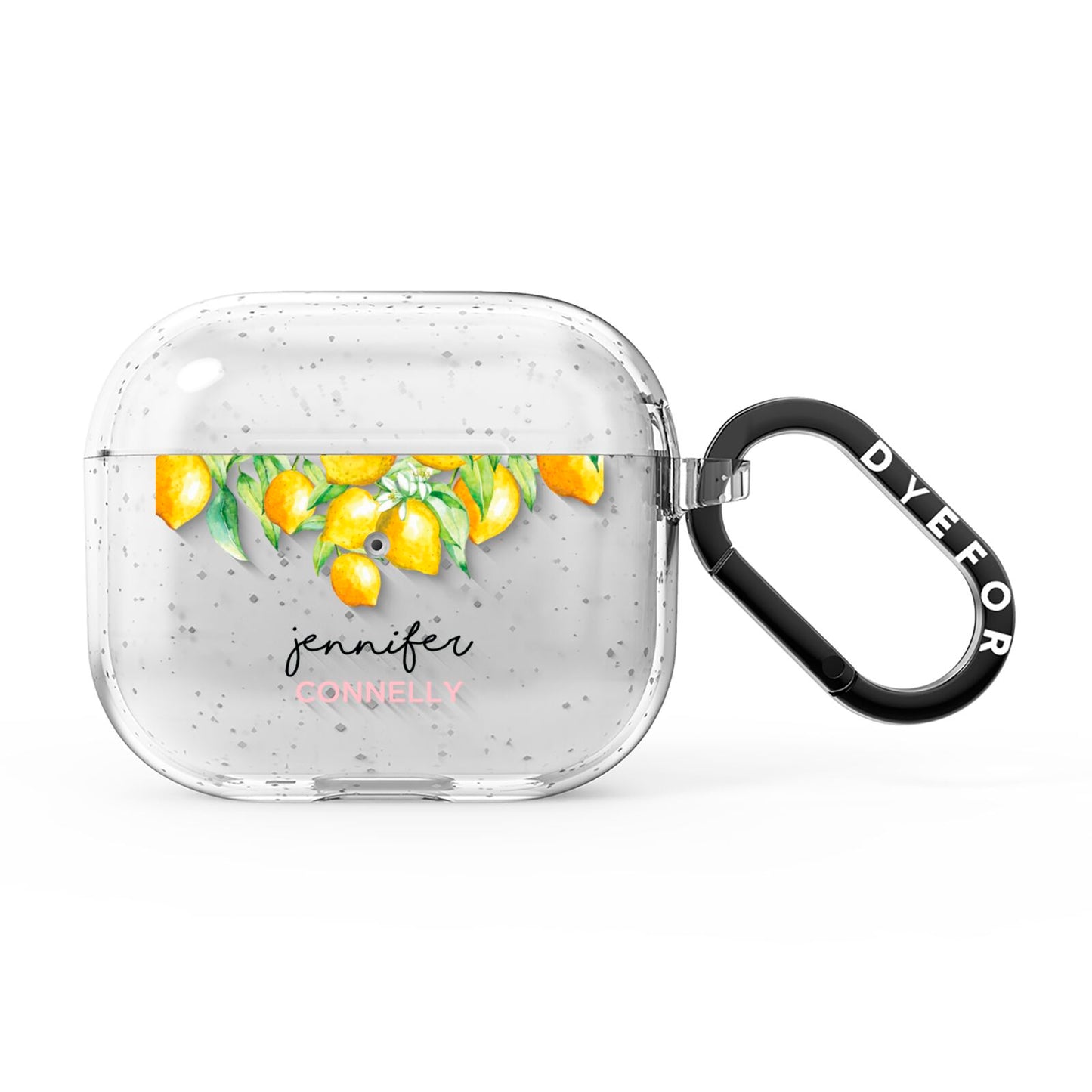 Personalised Lemons Drop AirPods Glitter Case 3rd Gen
