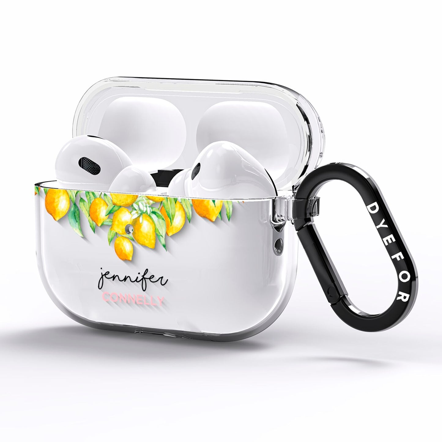 Personalised Lemons Drop AirPods Pro Clear Case Side Image