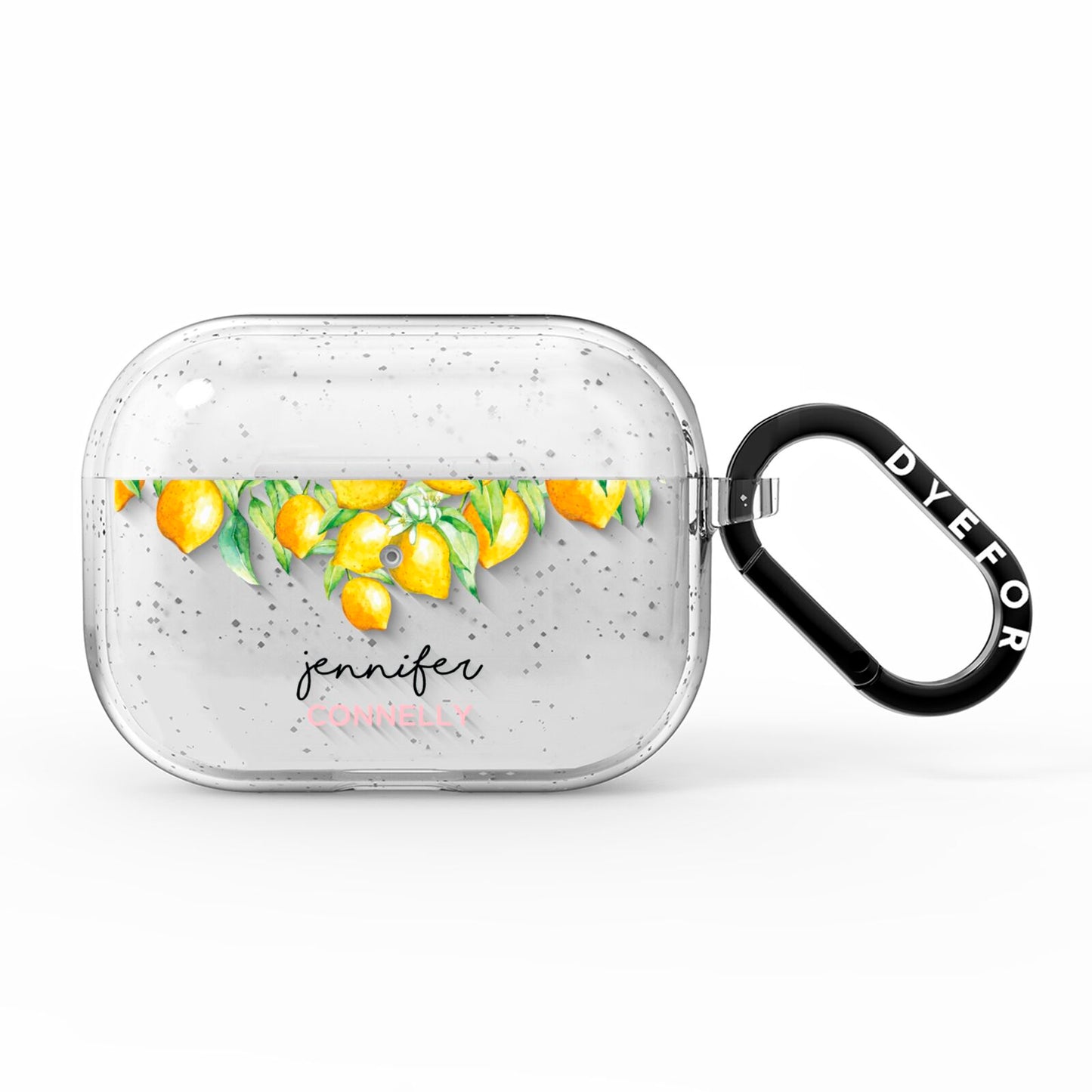 Personalised Lemons Drop AirPods Pro Glitter Case